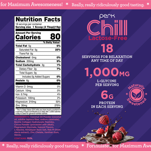 Chill Naturally Sweetened Lactose Free Chocolate Raspberry