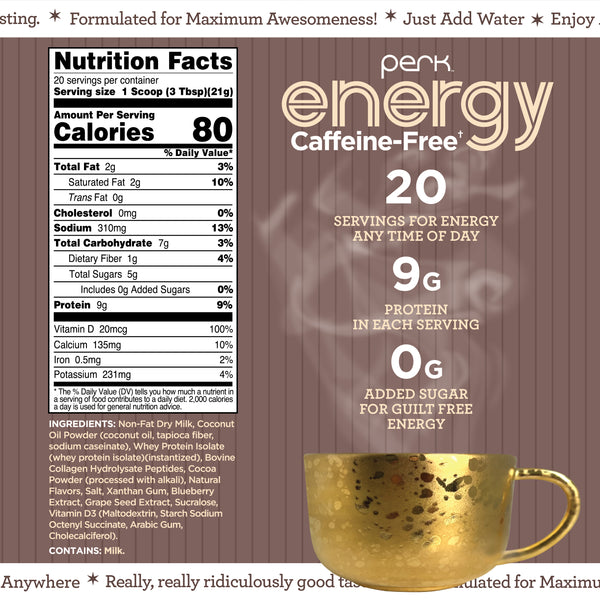 Energy CAFFEINE-FREE Dark Chocolate Salted Caramel Pretzel*