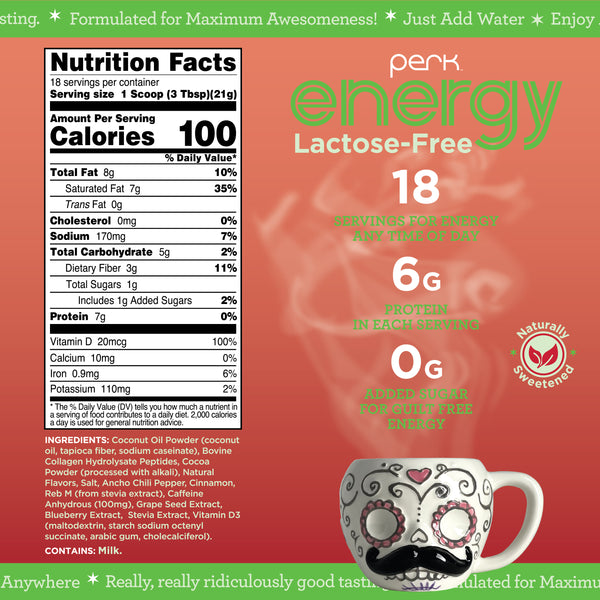 Energy Naturally Sweetened Lactose Free Mexican Hot Chocolate