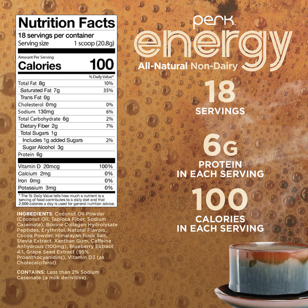 Energy Naturally Sweetened Lactose Free Tan Mocha Latte
