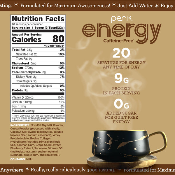 Energy CAFFEINE-FREE Dutch Hot Cocoa*