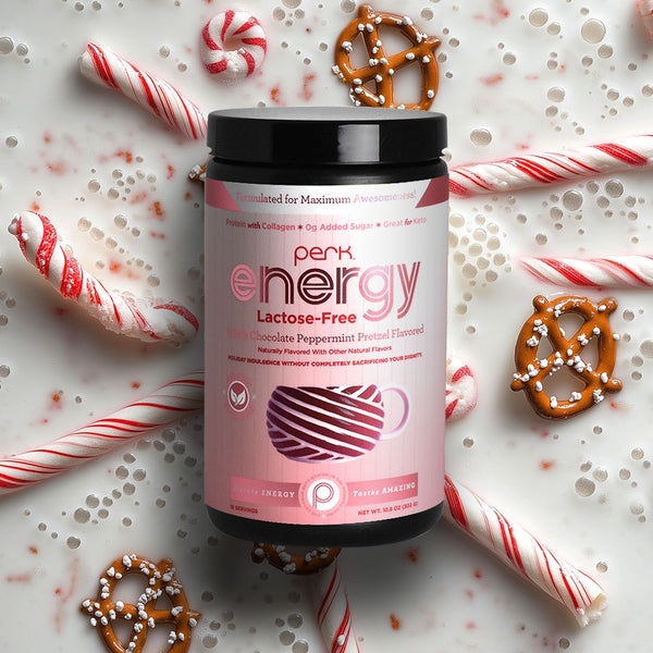 Energy Naturally Sweetened Lactose Free White Chocolate Peppermint Pretzel (18 servings)